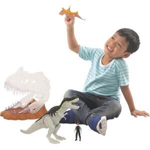 Animal Planet Crystal Fire Skull Dinosaur Playset Light Up Smoke Effect NWT